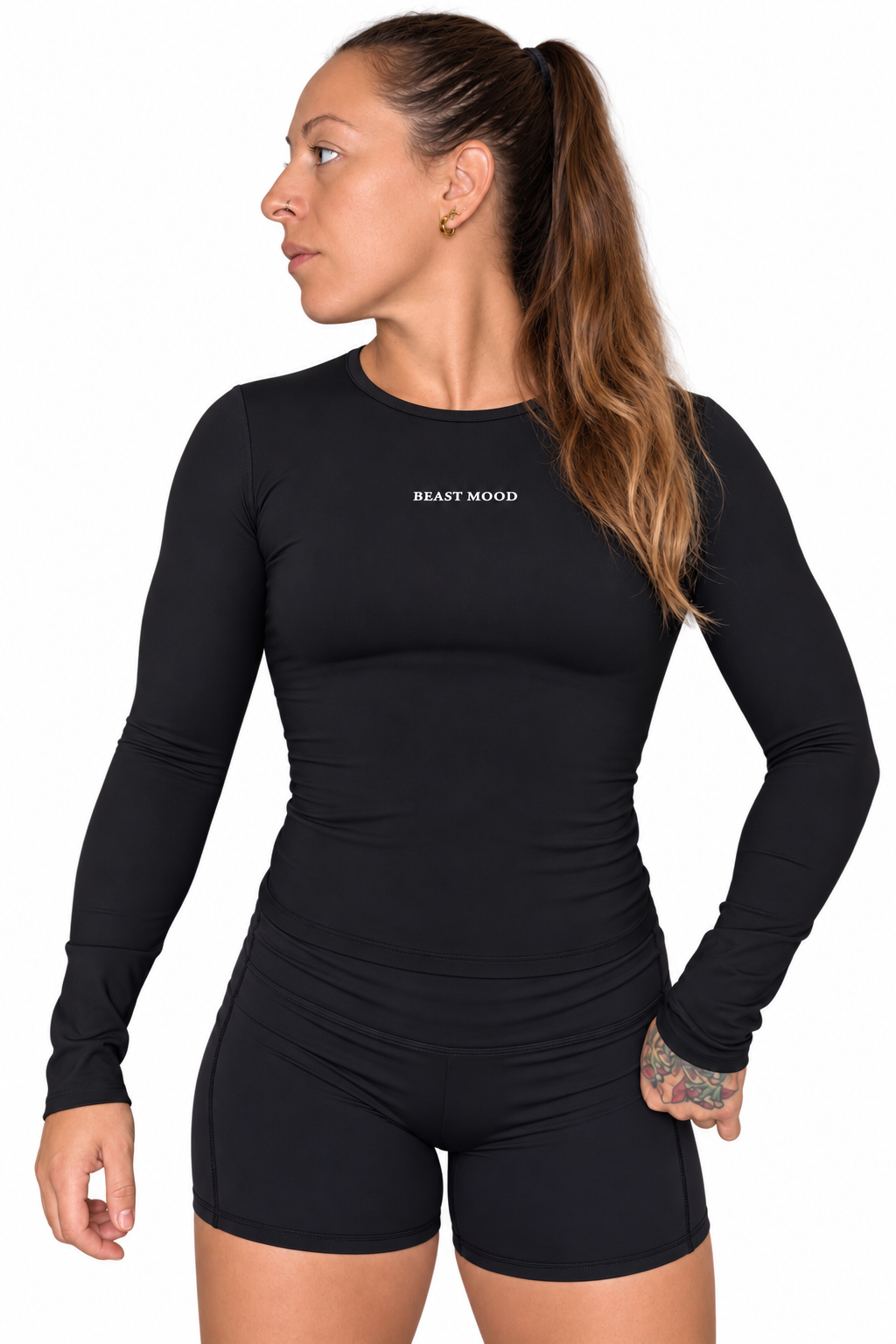Camiseta manga larga negra