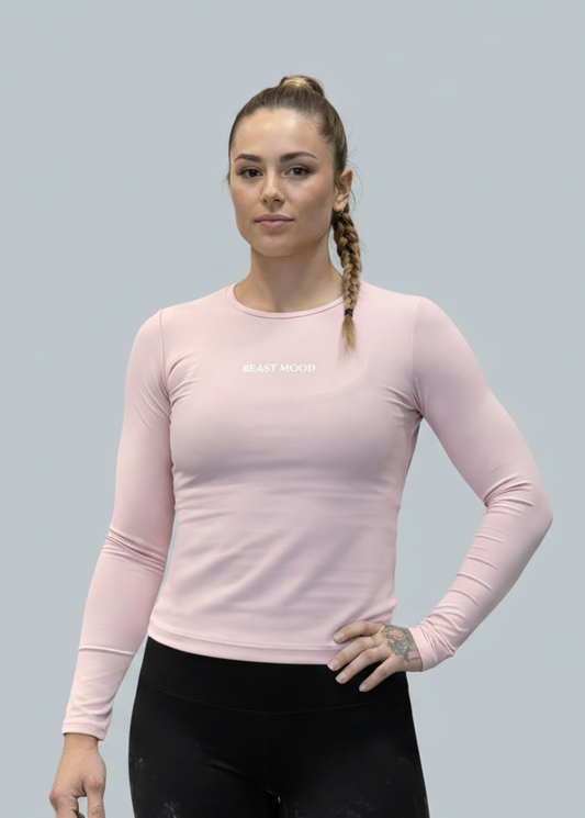 Camiseta manga larga rosa