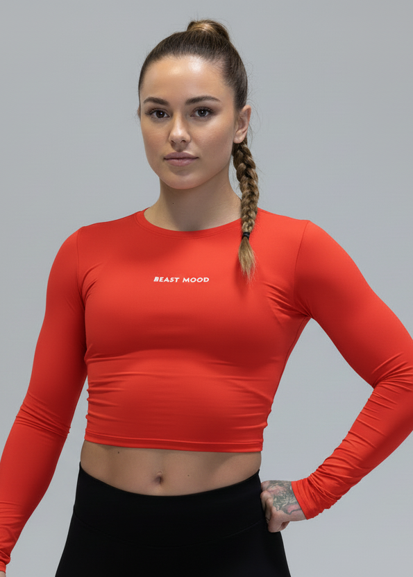 Camiseta manga larga coral